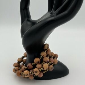 Natural Beaded Wrap Bracelet – Artisan Style